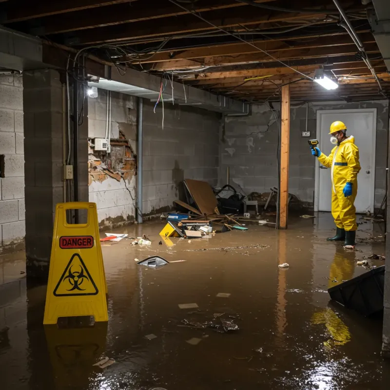 Flooded Basement Electrical Hazard in Marlboro Meadows, MD Property